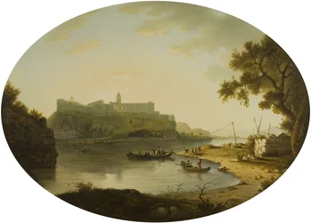 Vista de Villeneuve-les-Avignon, c.1770 (óleo sobre tela)