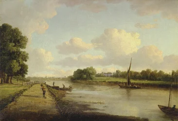 Vista do rio Tâmisa em Richmond , C.1776 (óleo sobre tela)