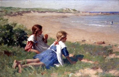 Olhando para o mar (óleo sobre tela)