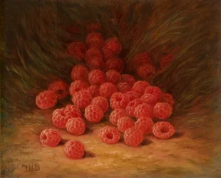 Framboesas vermelhas num chão de floresta 1866 (óleo sobre tábua)