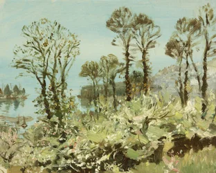 Um Copo florido (óleo sobre tela)