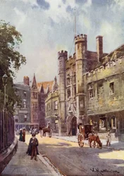 A entrada da faculdade de Christs da rua de St Andrews