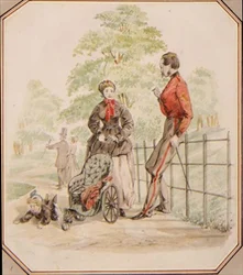 Uma Jovem Enfermeira negligenciando sua carga, c.1865 (aquarela)