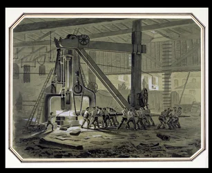 The Steam Hammer (lápis e lavagem aumentados com branco)
