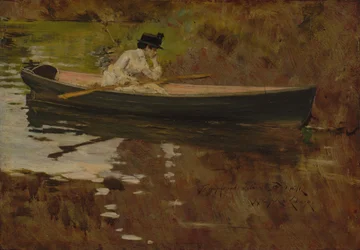 Sra. Chase em Prospect Park, 1886.