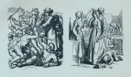 Ilustrações para o vigário de Wakefield Goldsmith., C1800-1860, 1923