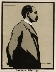 Rudyard Kipling (1865 - 1936), pub. 1899 (litografia a cores)