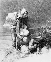 Life of the Trapper in Canada, foto de Nottman, por volta de 1890.