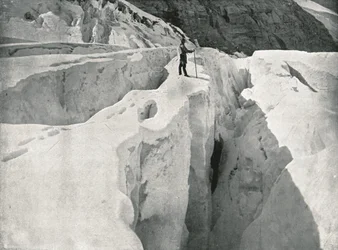 As Montanhas Rochosas: Geleira Asulkan, Hermit Range, Canadá, 1895.