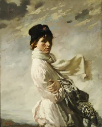 Na Baía de Dublin: Retrato da Esposa do Artista, 1909