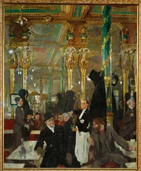 O Café Royal em Londres (pintura sobre tela)