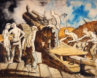 O obus em ação, c.1917