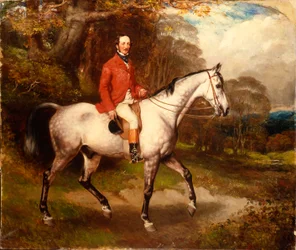 Retrato de Thomas Conolly, sentado em um caçador cinza manchado