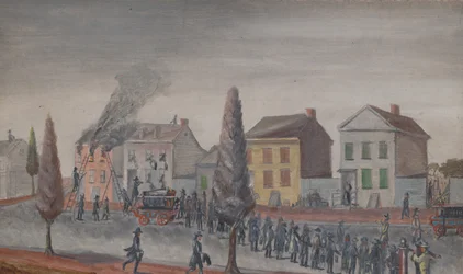 Fighting a Fire, 1870s.