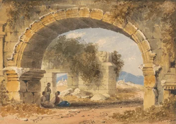 Números Assentados Sob um Arco de Pedra