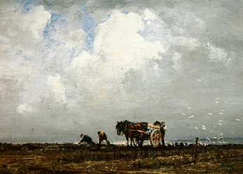 Gathering Wrack, século 20 (óleo sobre tela)