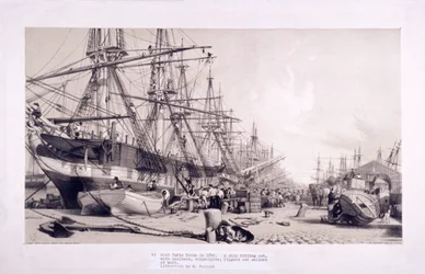 Docas das Índias Ocidentais, Poplar, Londres, 1830