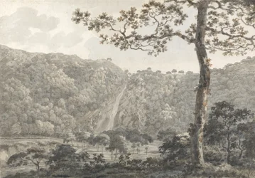 As quedas em Powerscourt, Co. Wicklow, Irlanda (wc no papel)