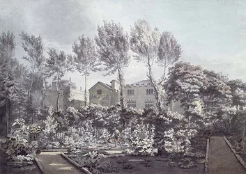 The Garden at Strawberry Hill, c.1780 (aguarela sobre papel)