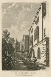 Vista, de, a, prior&39;s, jardim, em, moranguinho, colina, londres