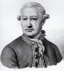 Retrato de Giovanni Alessandro Brambilla (1728-1800), Barão de Carpiano, anatomista, patologista e médico italiano, gravura