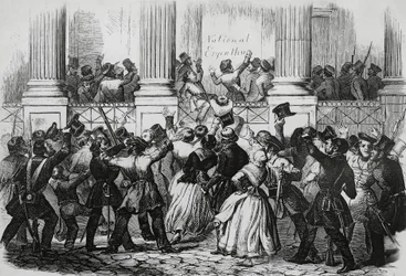 Revolução em Berlim em frente ao palácio de Guilherme I, Março de 1848, Alemanha