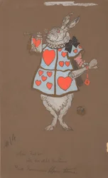 White Rabbit com o desenho do traje do Herald