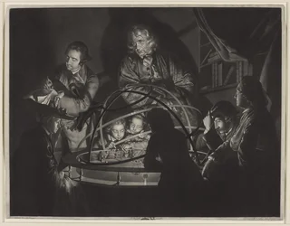 Um filósofo dando uma palestra no orrery, após Joseph Wright of Derby (1734-97)