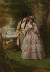 As duas figuras centrais no dia de Derby, 1860.
