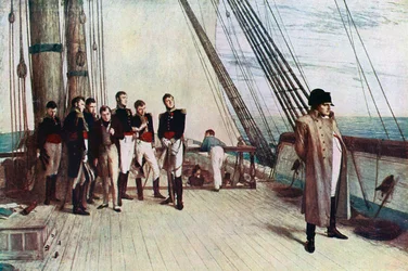 Napoleão a bordo do Bellerophon, 1815, 1880