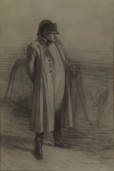 Napoleão a bordo do "Bellerophon", c.1880 (carvão, giz preto)