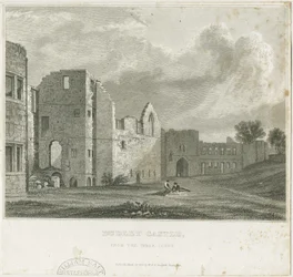 Dudley Castle - The Keep: gravura em aço, sd [c1831]