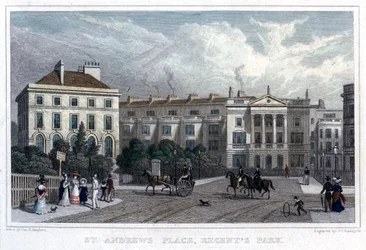 St Andrews Place, Regents Park, Londres, 1828.