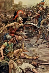 Epaminondas defendendo Pelopidas