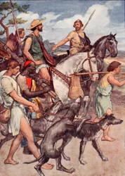 Pelópidas a caminho de Tebas, ilustração de "Plutarch