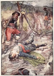 "Hoje um homem caiu que honrou ao homem", ilustração de "A história da França contada a meninos e meninas", de Mary MacGregor, 1920