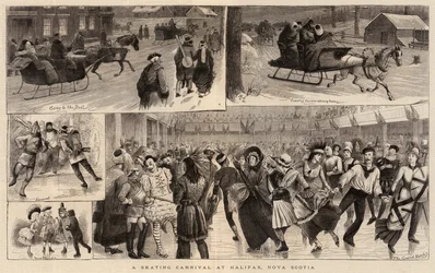 Um, patinação, carnaval, em, halifax, nova escócia