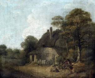 Casa de campo com figuras