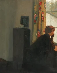 À janela (óleo sobre tela)