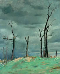 Avenida do Château, Bourlon, Frente Ocidental (óleo sobre tela)