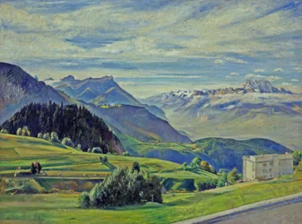 Le Dent du Midi de Leysin, Suíça (óleo sobre tela)