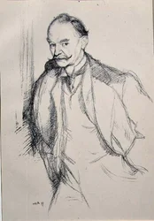 Retrato de Thomas Hardy (1840-1928) da série 