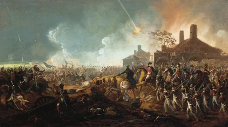 O Duque de Wellington em la Haye Sainte. A Batalha de Waterloo