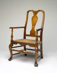 Poltrona, c.1745-60 (bordo macio, cedro branco atlântico, choupo amarelo e junco)
