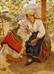 Mãe e Filho (óleo a bordo)