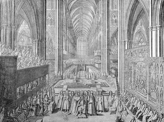 A coroação de Jaime II na Abadia de Westminster, Londres, 1685 1903