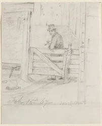 Descansando na cerca, 1867.
