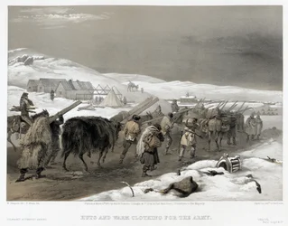 Tropas britânicas a caminho de Sebastopol, 1855