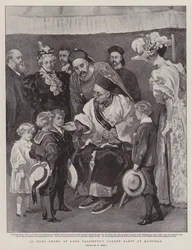 Li Hung Chang na festa de jardim do Lord Salisbury em Hatfield