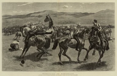 Wrestling a cavalo